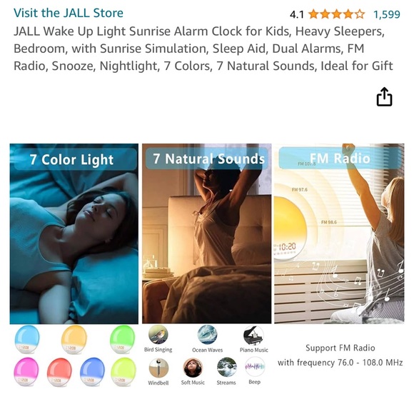 JALL sunrise alarm clock - Picture 5 of 6